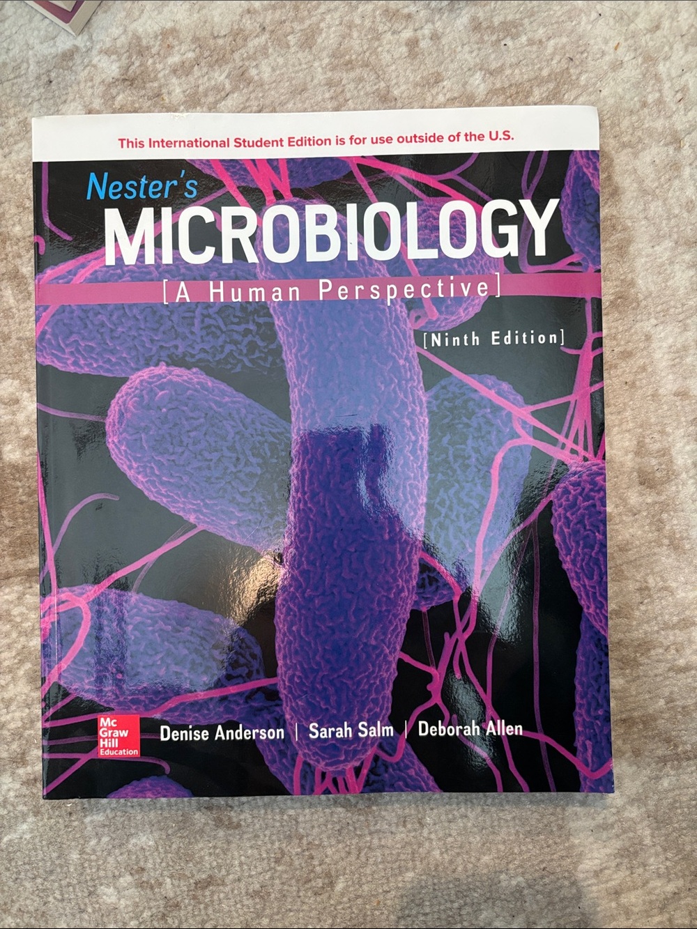 McGraw Hill Nester's Microbiology Textbook - Ninth Edition
